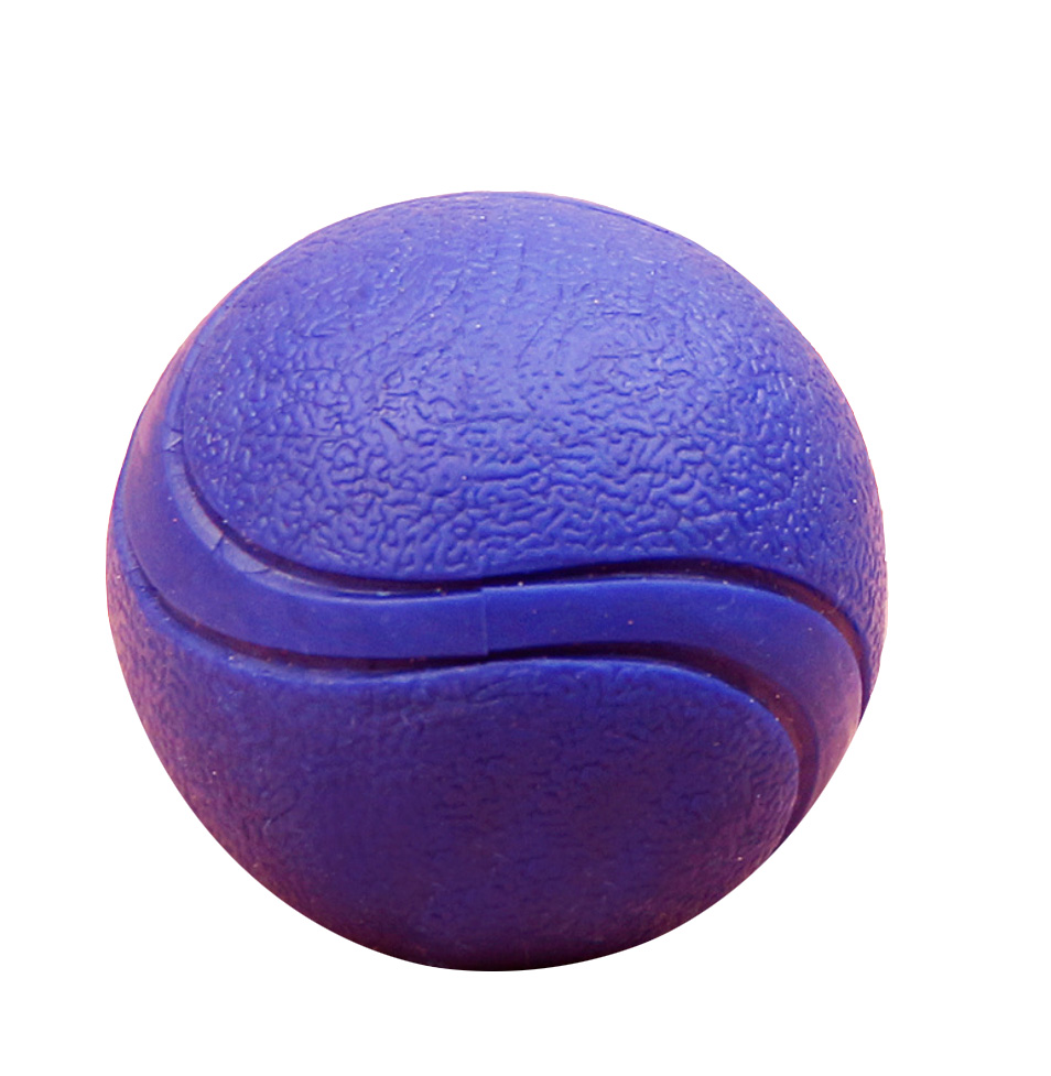 pelota de goma azul para perros