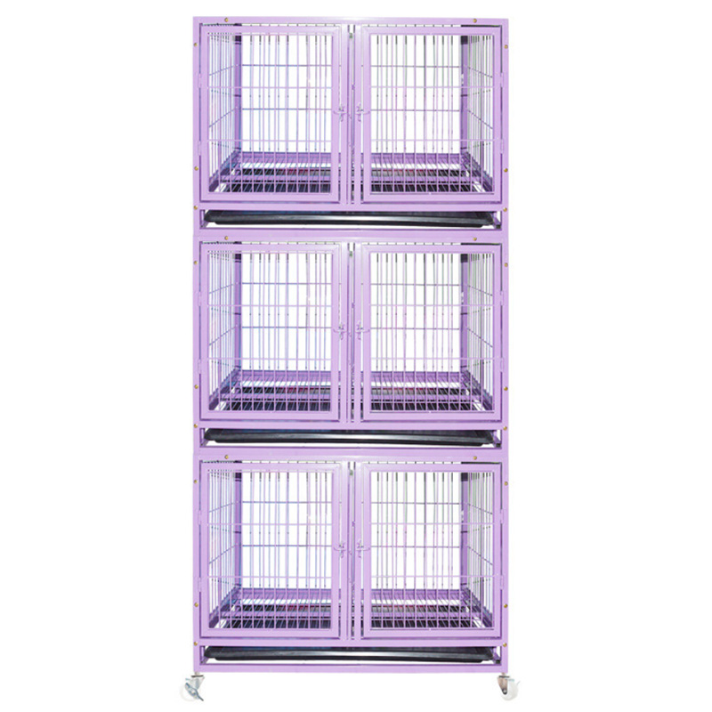 3 Tier Portable Metal Dog Cage
