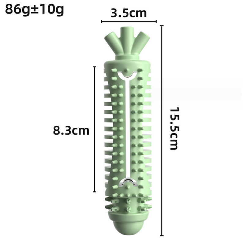 Juguete masticable para perros con forma de zanahoria TPR