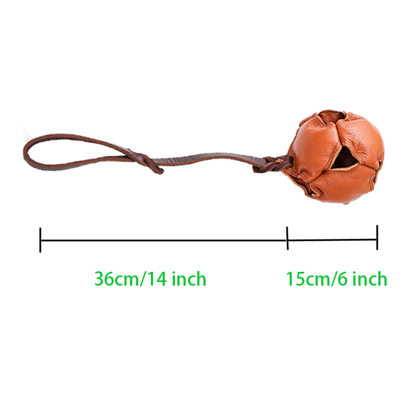 Pelota masticable de cuero para adiestramiento de perros