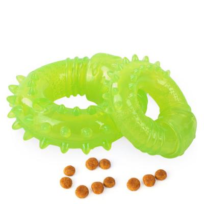 TPR Dog Donut Toy with Dispenser